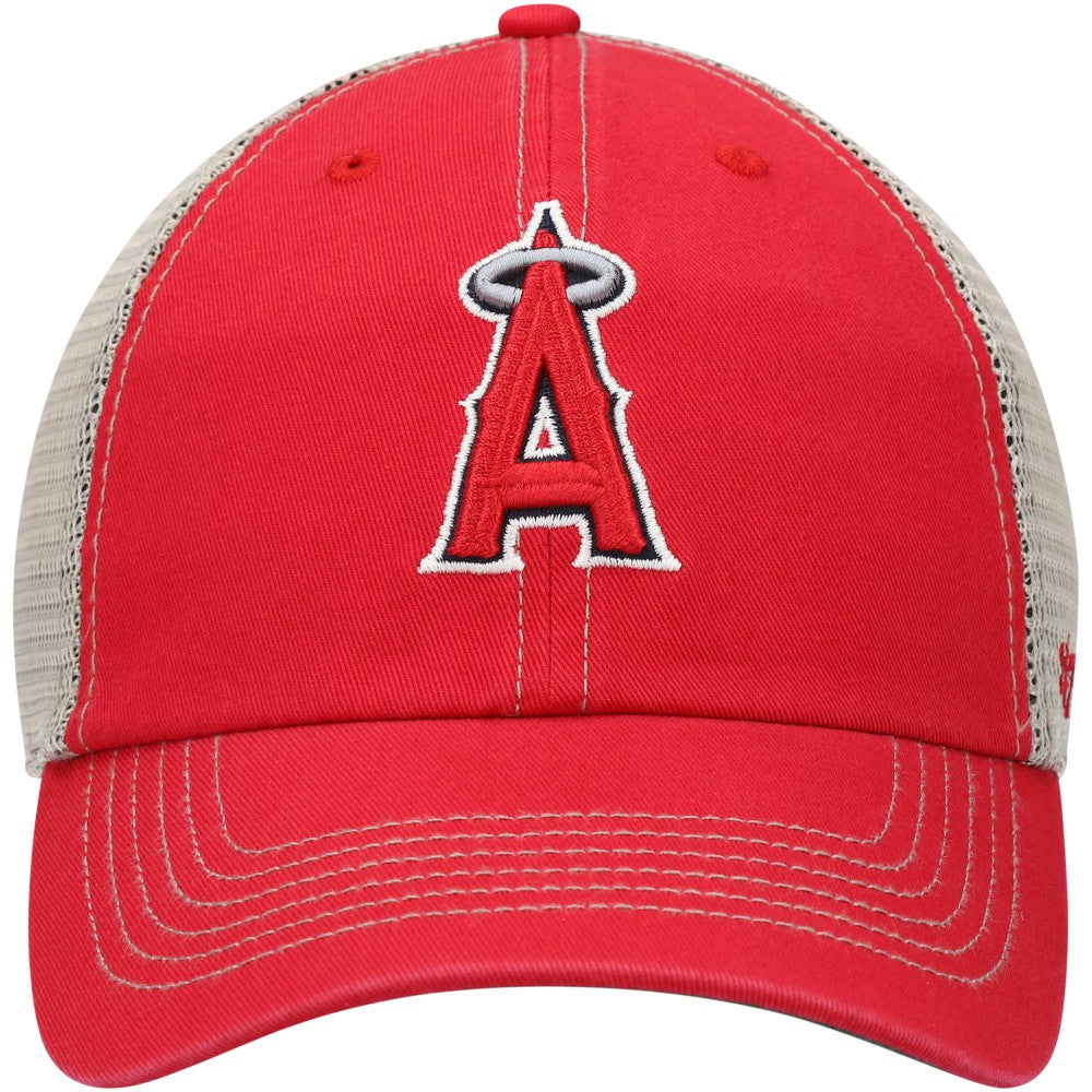 Los Angeles Angels Trawler Clean Up Trucker Snapback Hat Red