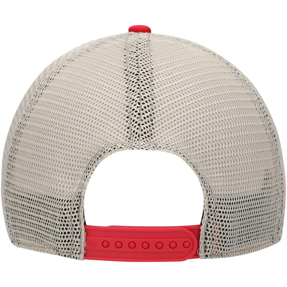Los Angeles Angels Trawler Clean Up Trucker Snapback Hat Red