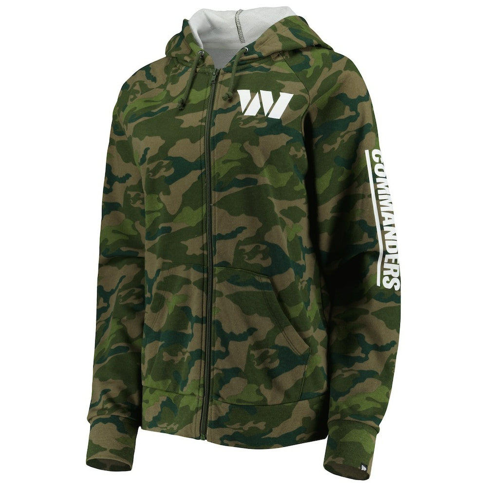 Washington Commanders New Era Women's Raglan Full-Zip Hoodie - Camo cheap