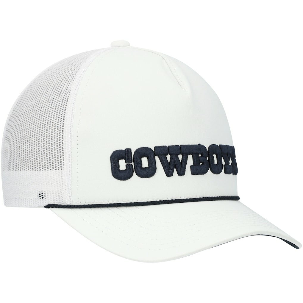 Dallas Cowboys HOOey Wordmark Rope Trucker Snapback Hat - White cheap