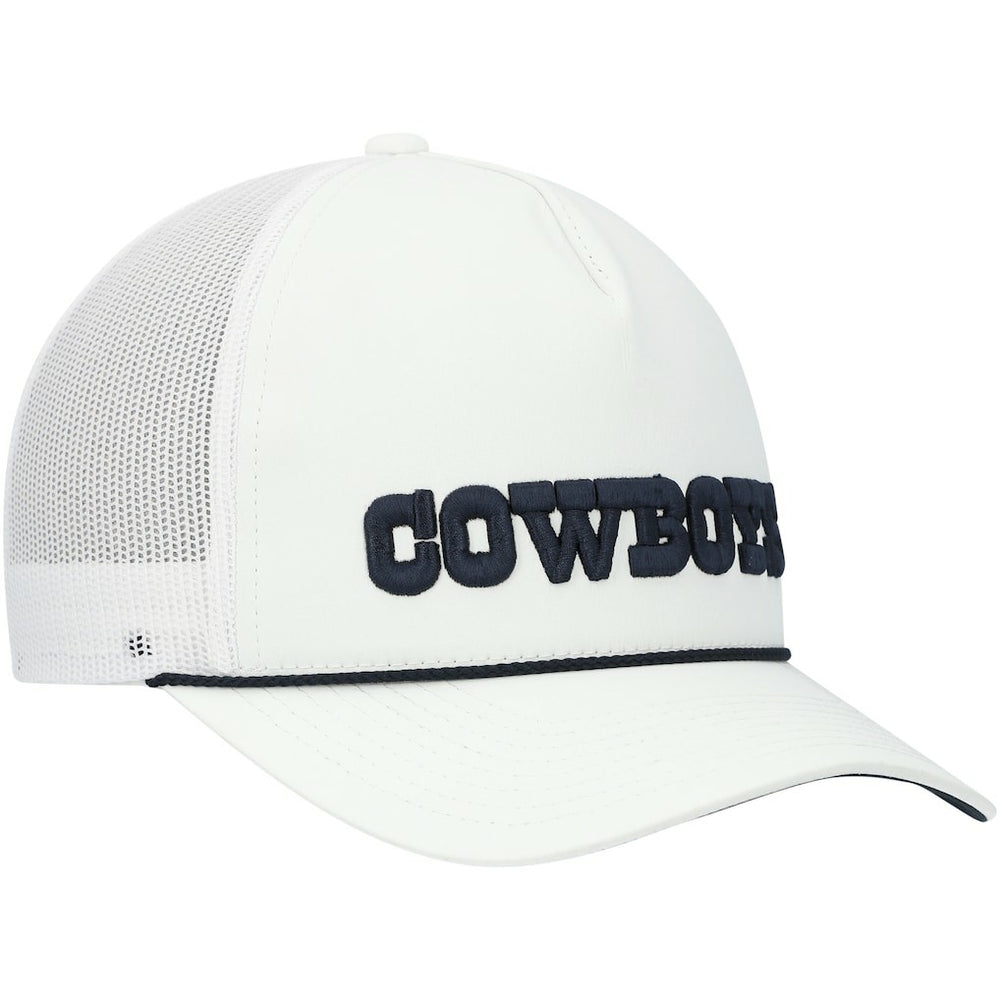 Dallas Cowboys HOOey Wordmark Rope Trucker Snapback Hat - White cheap