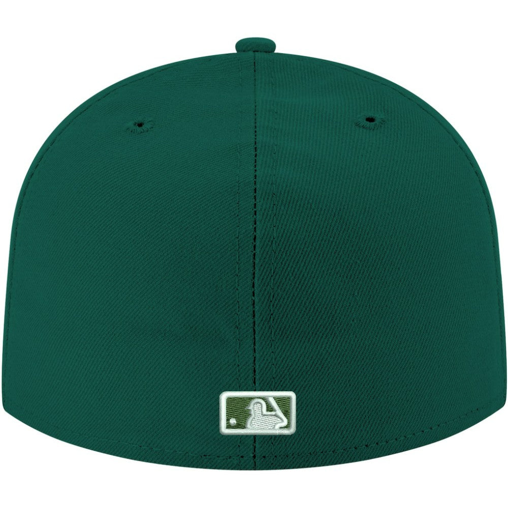 Chicago Cubs White Logo 59FIFTY Fitted Hat Green