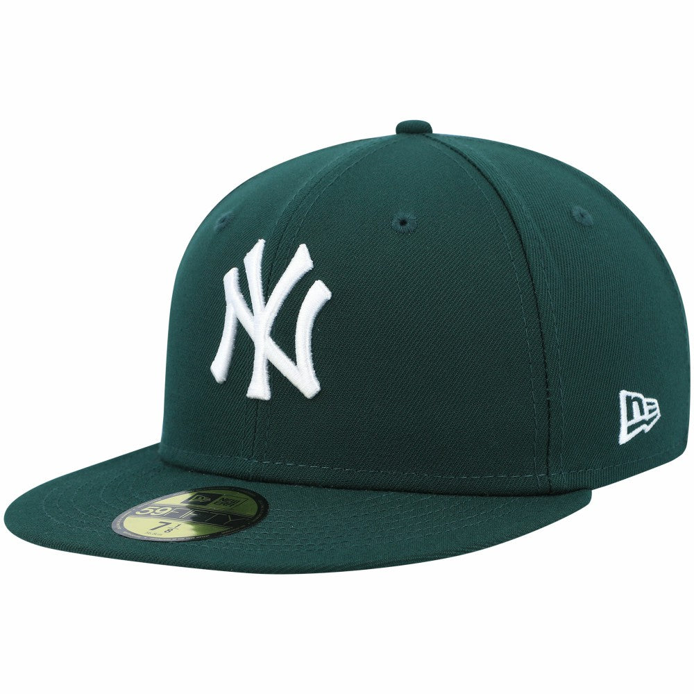 New York Yankees White Logo 59FIFTY Fitted Hat Green