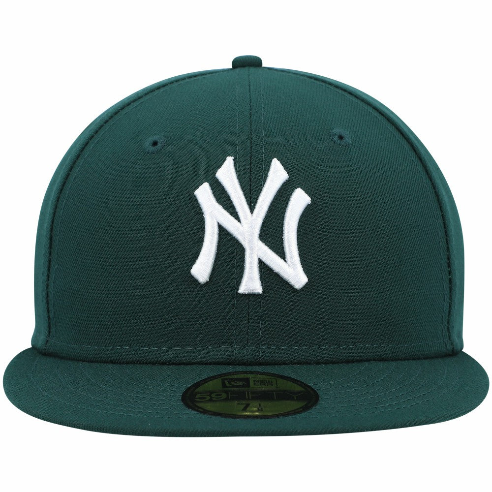 New York Yankees White Logo 59FIFTY Fitted Hat Green