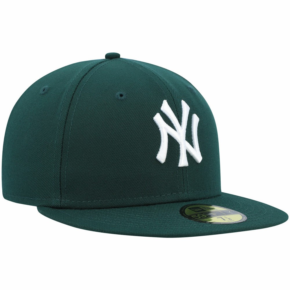 New York Yankees White Logo 59FIFTY Fitted Hat Green