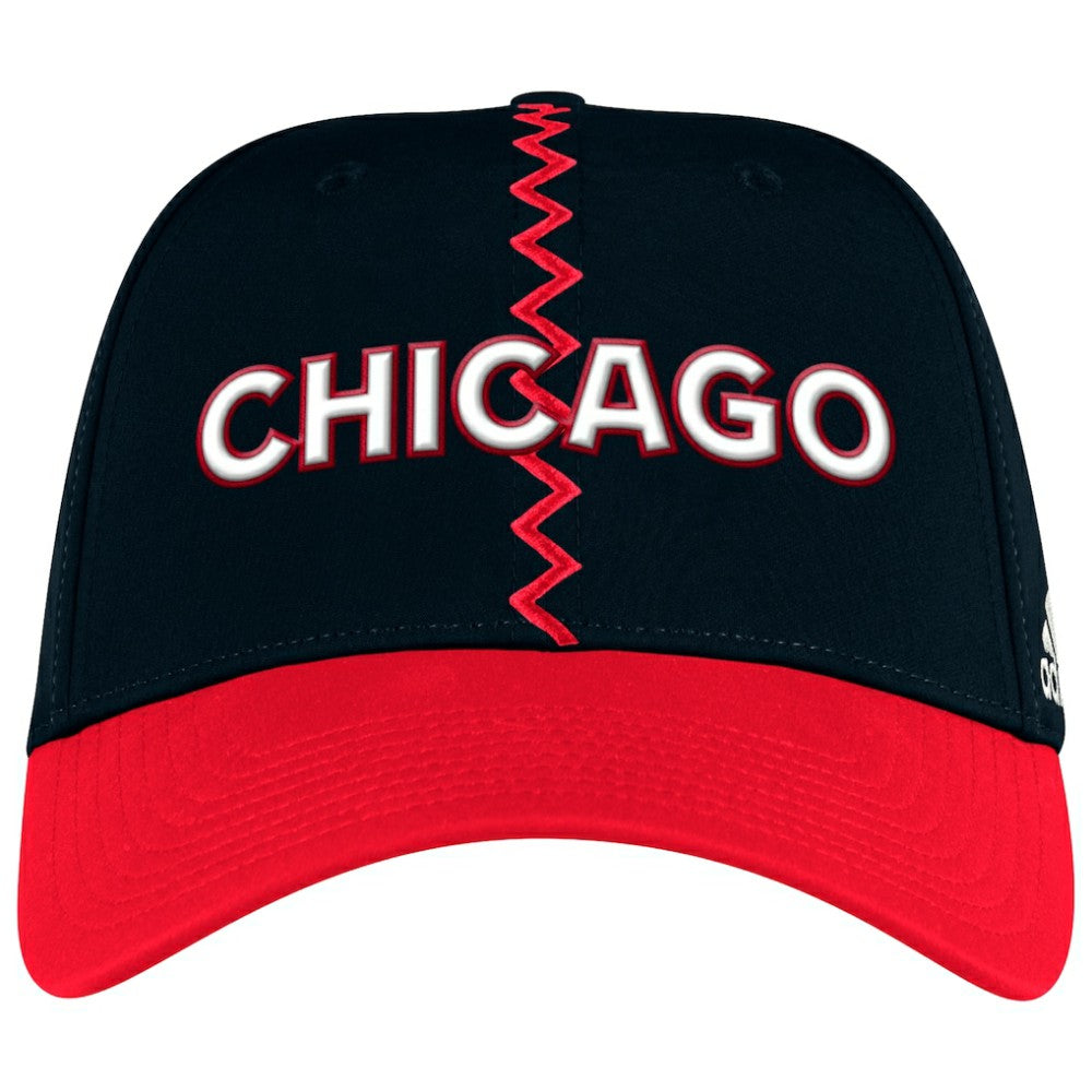 Chicago Blackhawks adidas Reverse Retro 2.0 Flex Hat - Black Hats