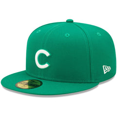 Chicago Cubs White Logo 59FIFTY Fitted Hat Kelly Green