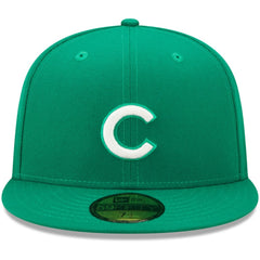 Chicago Cubs White Logo 59FIFTY Fitted Hat Kelly Green