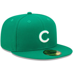Chicago Cubs White Logo 59FIFTY Fitted Hat Kelly Green
