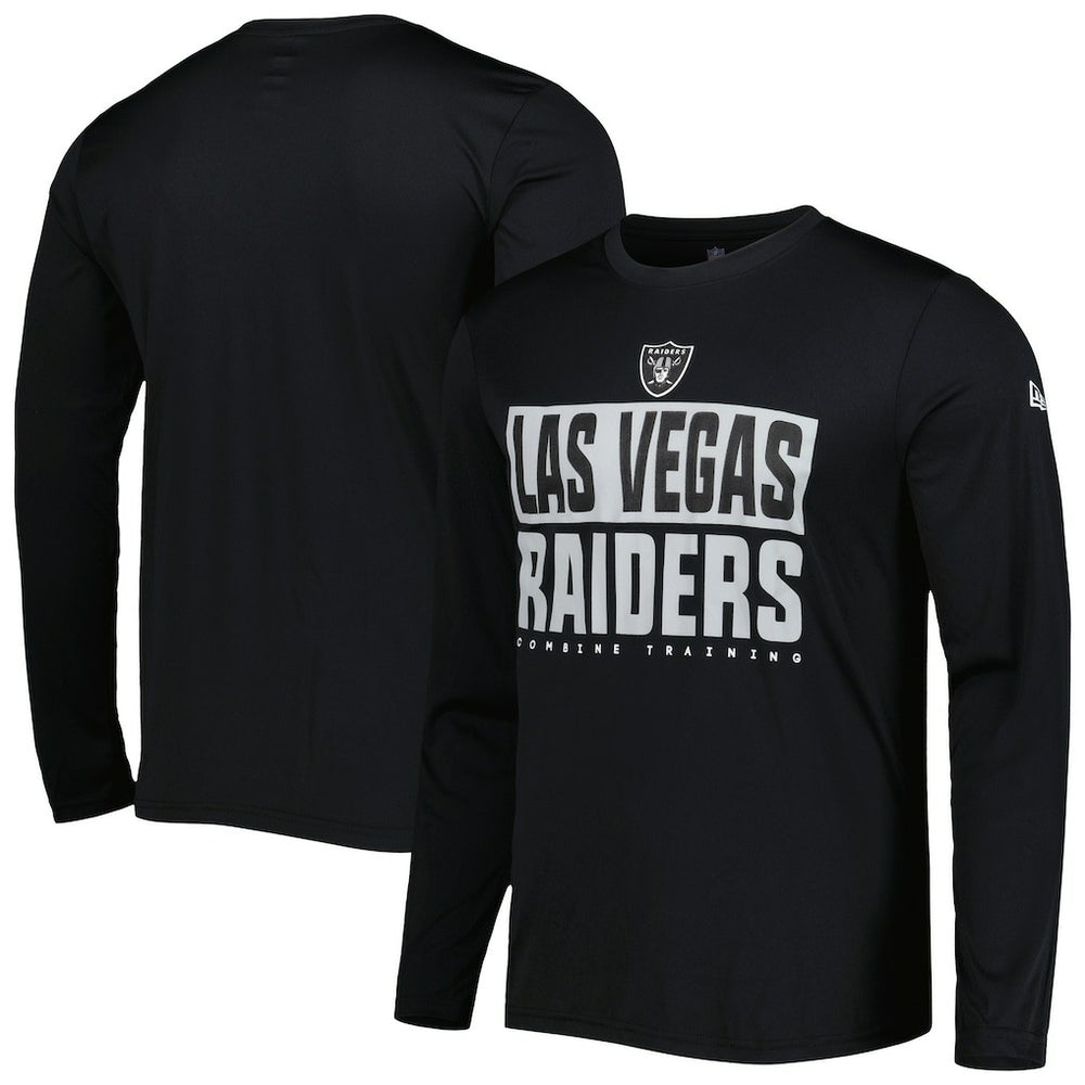 Las Vegas Raiders New Era Combine Authentic Offsides Long Sleeve T-Shirt - Black cheap