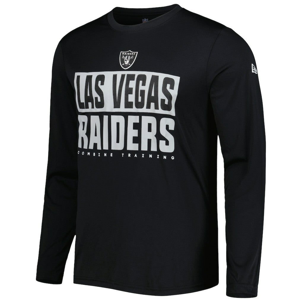 Las Vegas Raiders New Era Combine Authentic Offsides Long Sleeve T-Shirt - Black cheap