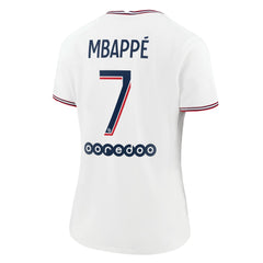 Kylian Mbappé Paris Saint-Germain Jordan Brand Women's 2021/22 Fourth Replica Jersey - White on sale