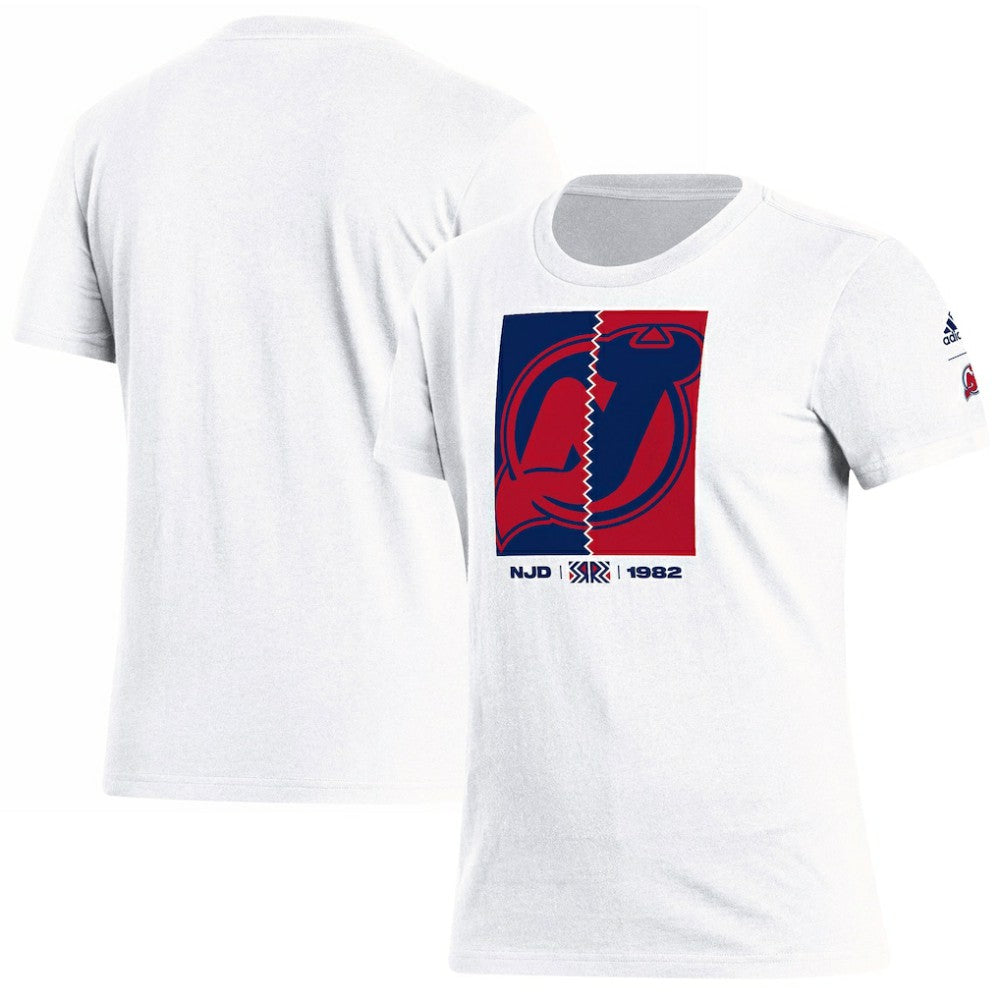 New Jersey Devils adidas Women's Reverse Retro 2.0 Playmaker T-Shirt - White T-shirts