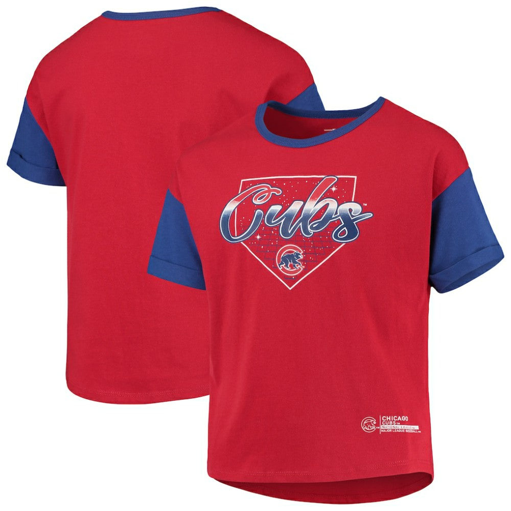 Chicago Cubs Girls Youth Bleachers T-Shirt Red