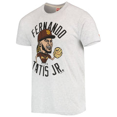 Fernando Tatis Jr. San Diego Padres Homage Caricature Tri-Blend T-Shirt White