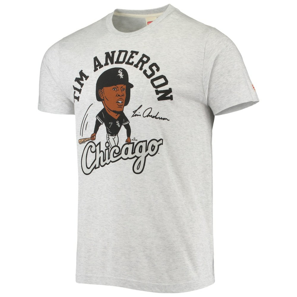 Tim Anderson Chicago White Sox Homage Caricature Tri-Blend T-Shirt Heathered Gray