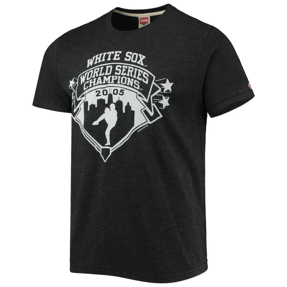 Chicago White Sox Homage 2005 World Series Champions Tri-Blend T-Shirt Black