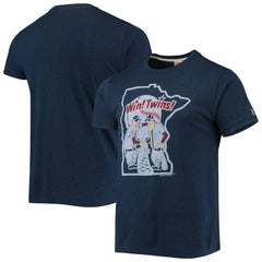 Minnesota Twins Homage Hand-Drawn Logo Tri-Blend T-Shirt Navy