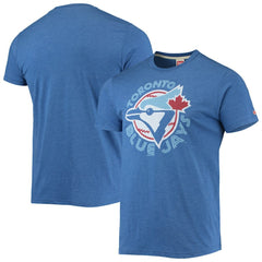 Toronto Blue Jays Homage Hand-Drawn Logo Tri-Blend T-Shirt Royal