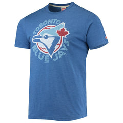 Toronto Blue Jays Homage Hand-Drawn Logo Tri-Blend T-Shirt Royal