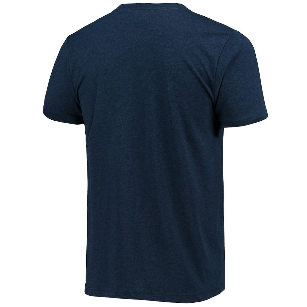 Atlanta Braves Homage Stadium Tri-Blend T-Shirt Navy