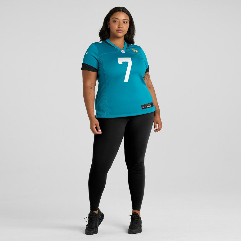 Byron Leftwich Jacksonville Jaguars Women's Retired Player Game Jersey - Teal on sale