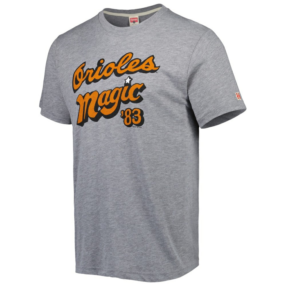 Baltimore Orioles Homage Hyper Local Tri-Blend T-Shirt Gray