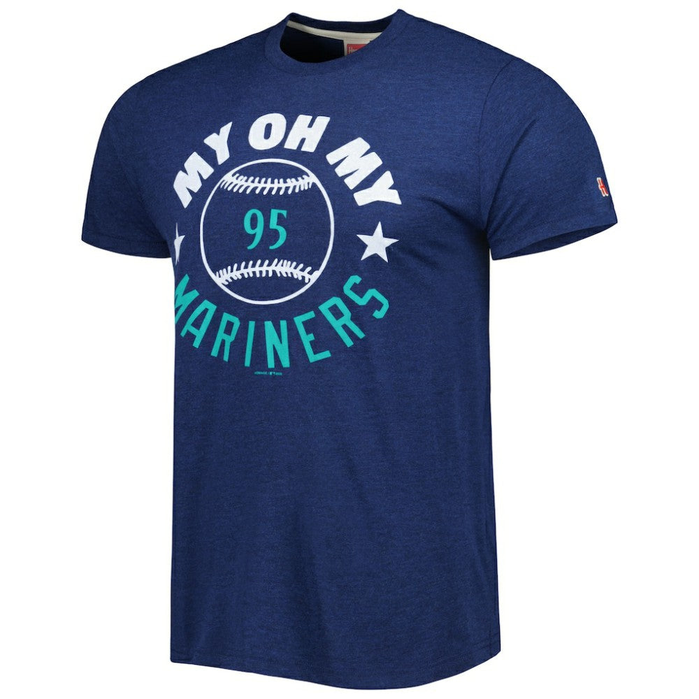Seattle Mariners Homage Hyper Local Tri-Blend T-Shirt Navy