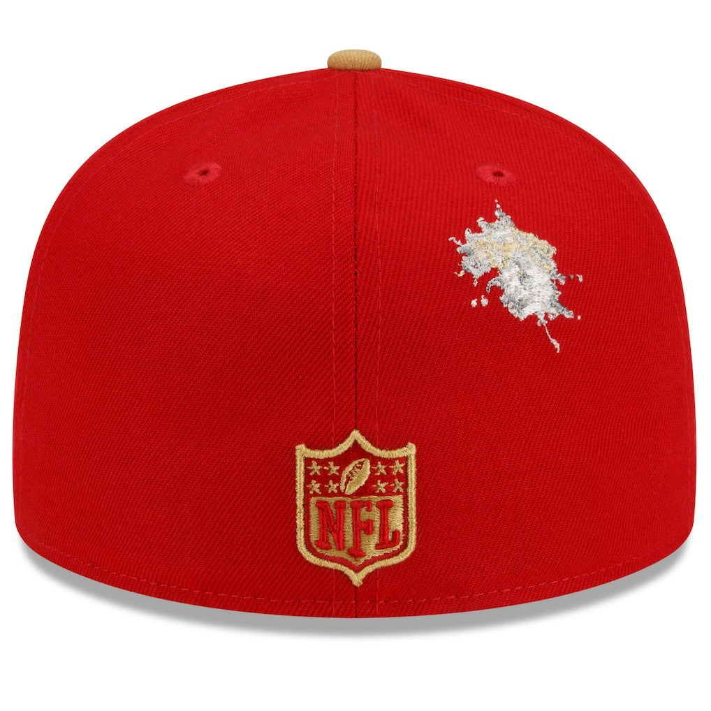 San Francisco 49ers New Era NFL x Staple Collection 59FIFTY Fitted Hat - Scarlet/Gold cheap