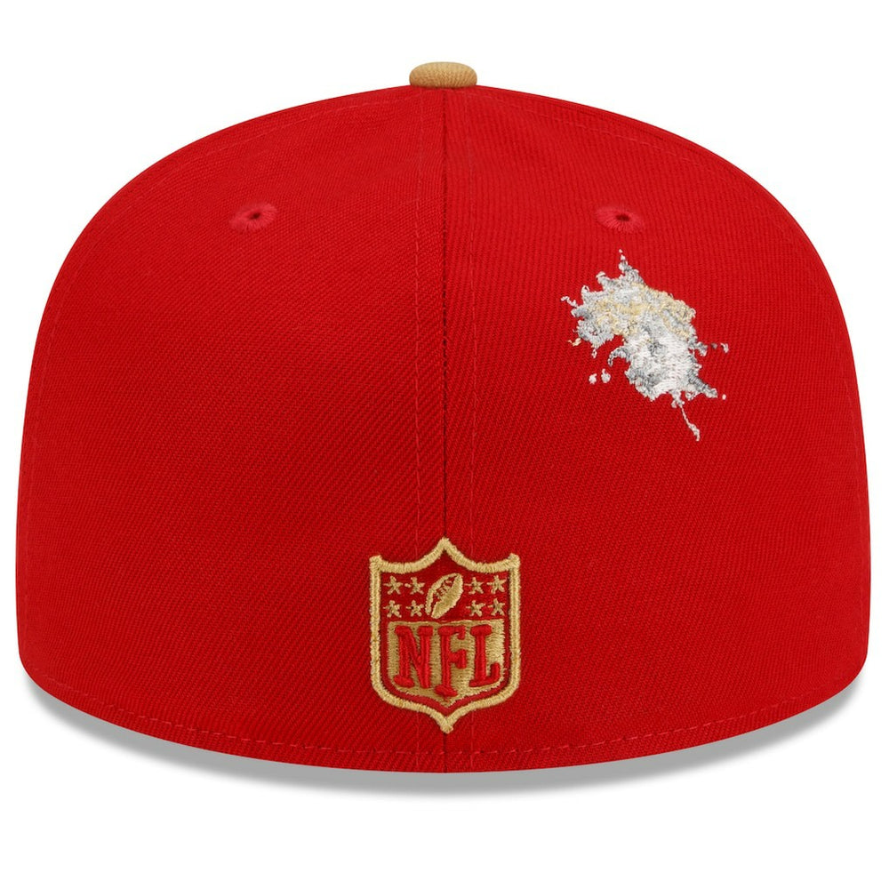 San Francisco 49ers New Era NFL x Staple Collection 59FIFTY Fitted Hat - Scarlet/Gold cheap