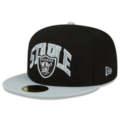 Las Vegas Raiders New Era NFL x Staple Collection 59FIFTY Fitted Hat - Black/Gray for sale
