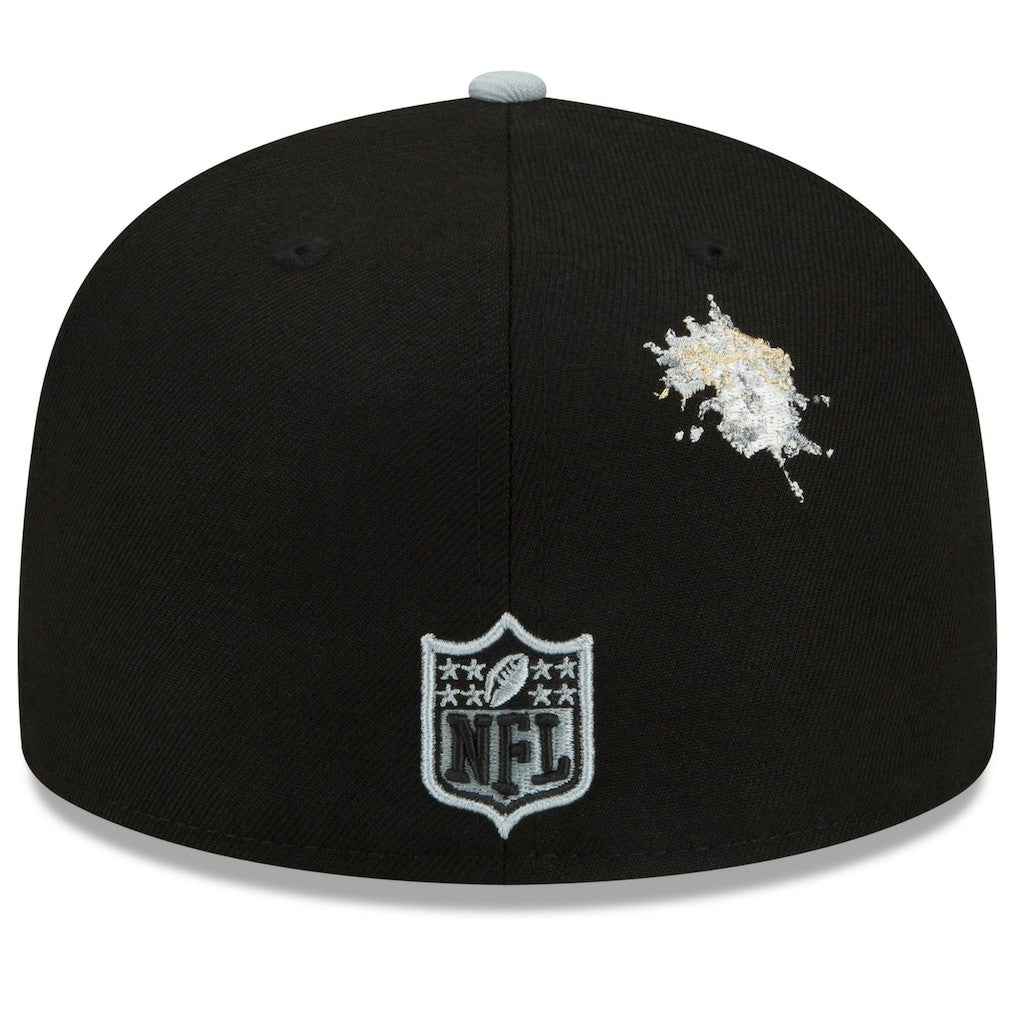 Las Vegas Raiders New Era NFL x Staple Collection 59FIFTY Fitted Hat - Black/Gray for sale