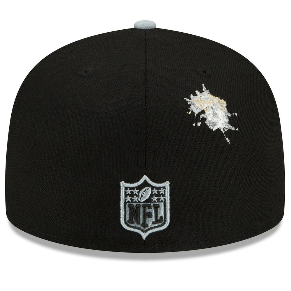 Las Vegas Raiders New Era NFL x Staple Collection 59FIFTY Fitted Hat - Black/Gray for sale