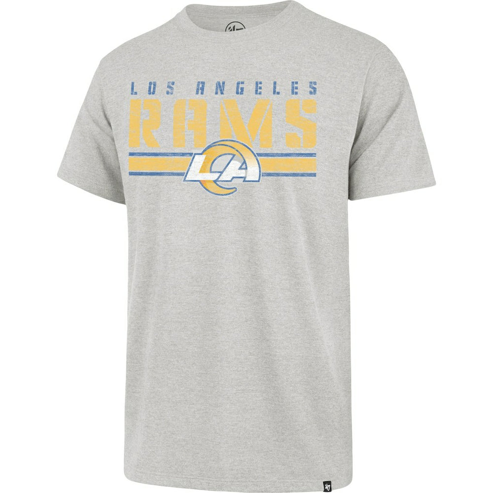 Los Angeles Rams '47 Stripe Thru Franklin T-Shirt - Heathered Gray discount