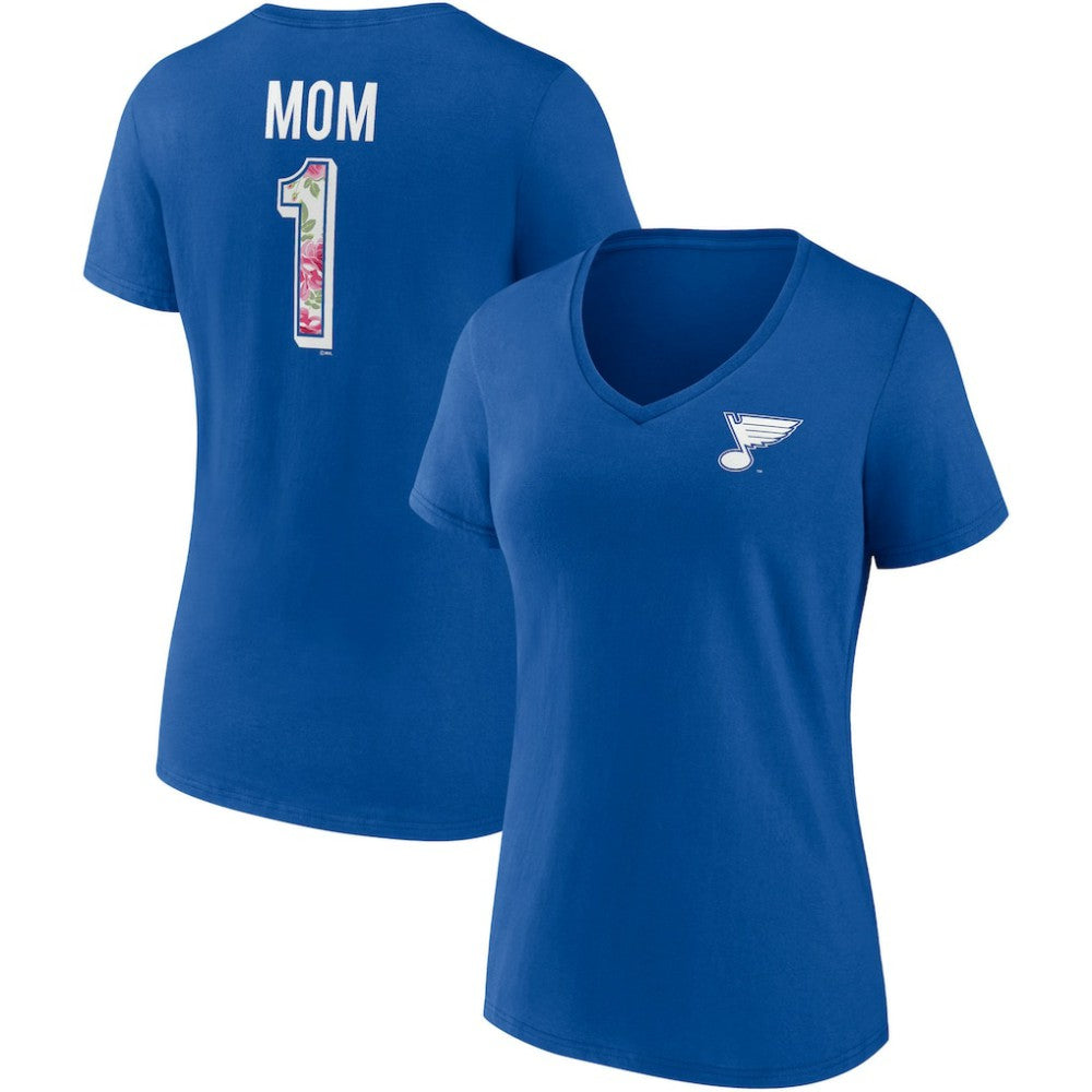 St. Louis Blues Fanatics Women's Team Mother's Day V-Neck T-Shirt - Blue T-shirts