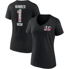 Cincinnati Bengals Women's Team Mother's Day V-Neck T-Shirt - Black outlet