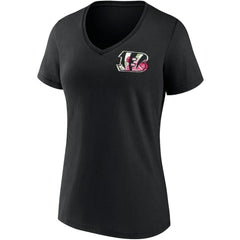 Cincinnati Bengals Women's Team Mother's Day V-Neck T-Shirt - Black outlet