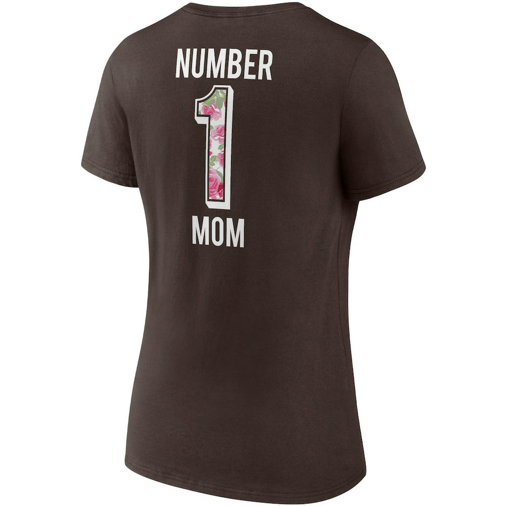 Cleveland Browns Women's Team Mother's Day V-Neck T-Shirt - Brown for sale