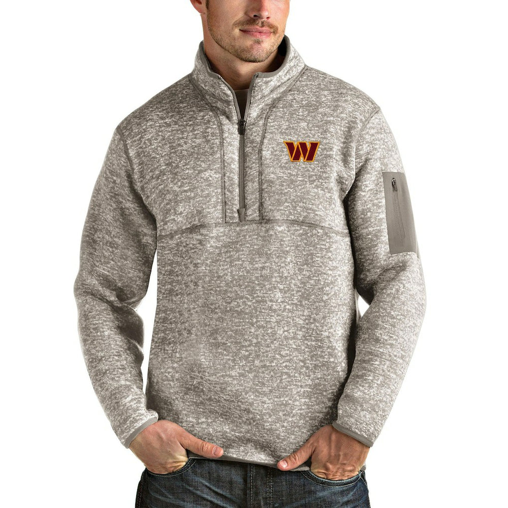 Washington Commanders Antigua Fortune Quarter-Zip Pullover Jacket - Oatmeal discount