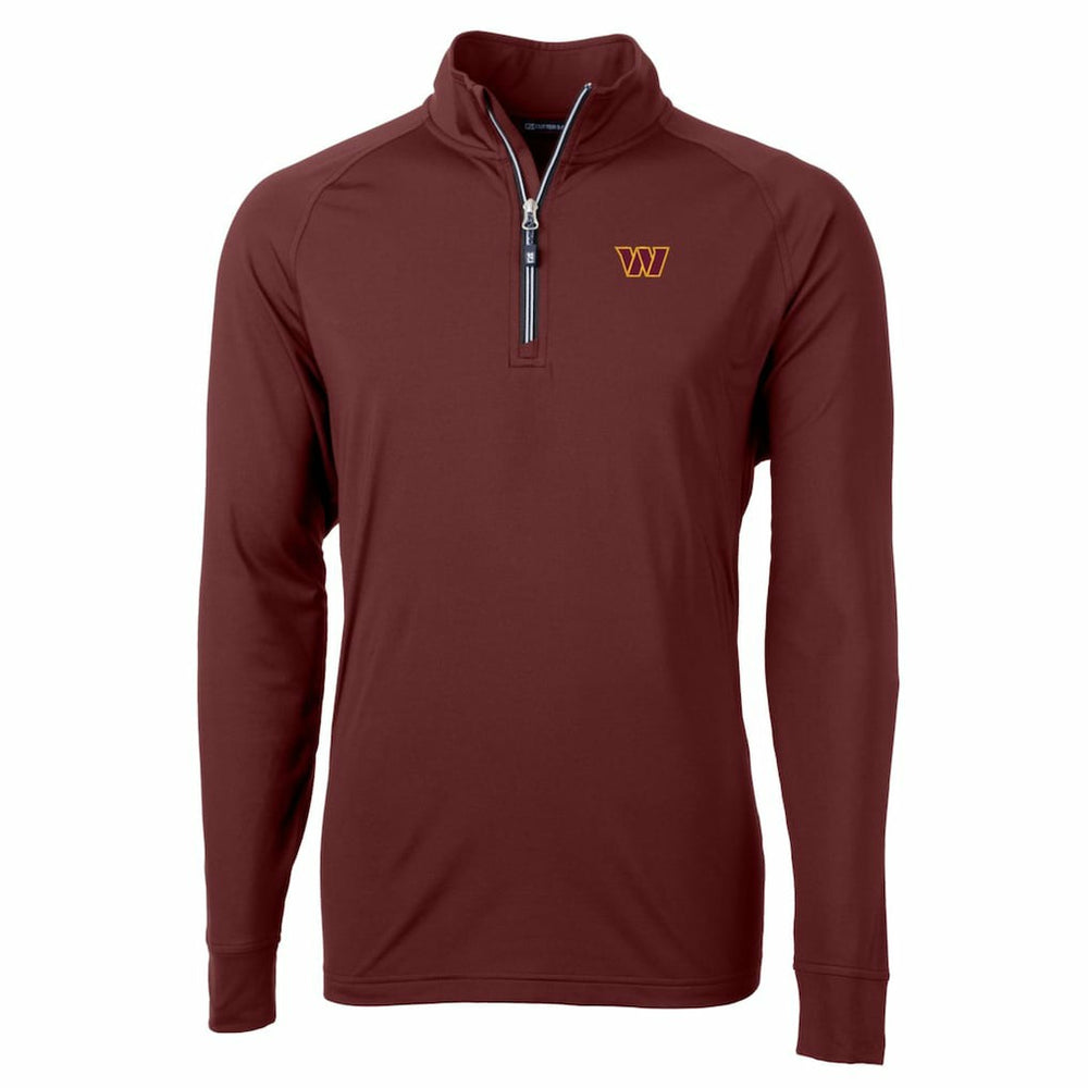 Washington Commanders Cutter & Buck Adapt Eco Stretch Quarter-Zip Pullover Jacket - Burgundy for sale