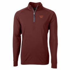 Washington Commanders Cutter & Buck Adapt Eco Stretch Quarter-Zip Pullover Jacket - Burgundy for sale