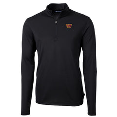 Washington Commanders Cutter & Buck Virtue Eco Pique Half-Zip Pullover Jacket - Black on sale