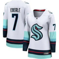 Jordan Eberle Seattle Kraken Fanatics Women's Away Breakaway Jersey - White Jerseys