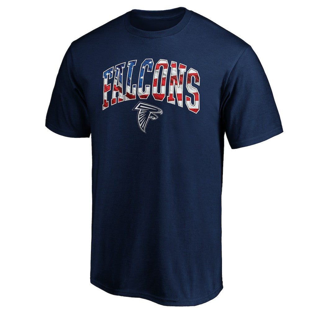 Atlanta Falcons Banner Wave Logo T-Shirt - Navy cheap