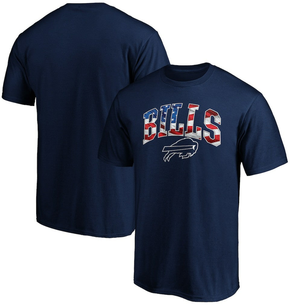 Buffalo Bills Banner Wave Logo T-Shirt - Navy sale