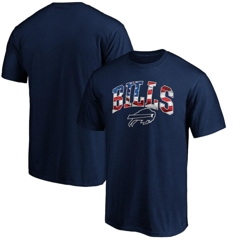 Buffalo Bills Banner Wave Logo T-Shirt - Navy sale