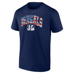 Cincinnati Bengals Banner Wave Logo T-Shirt - Navy for sale