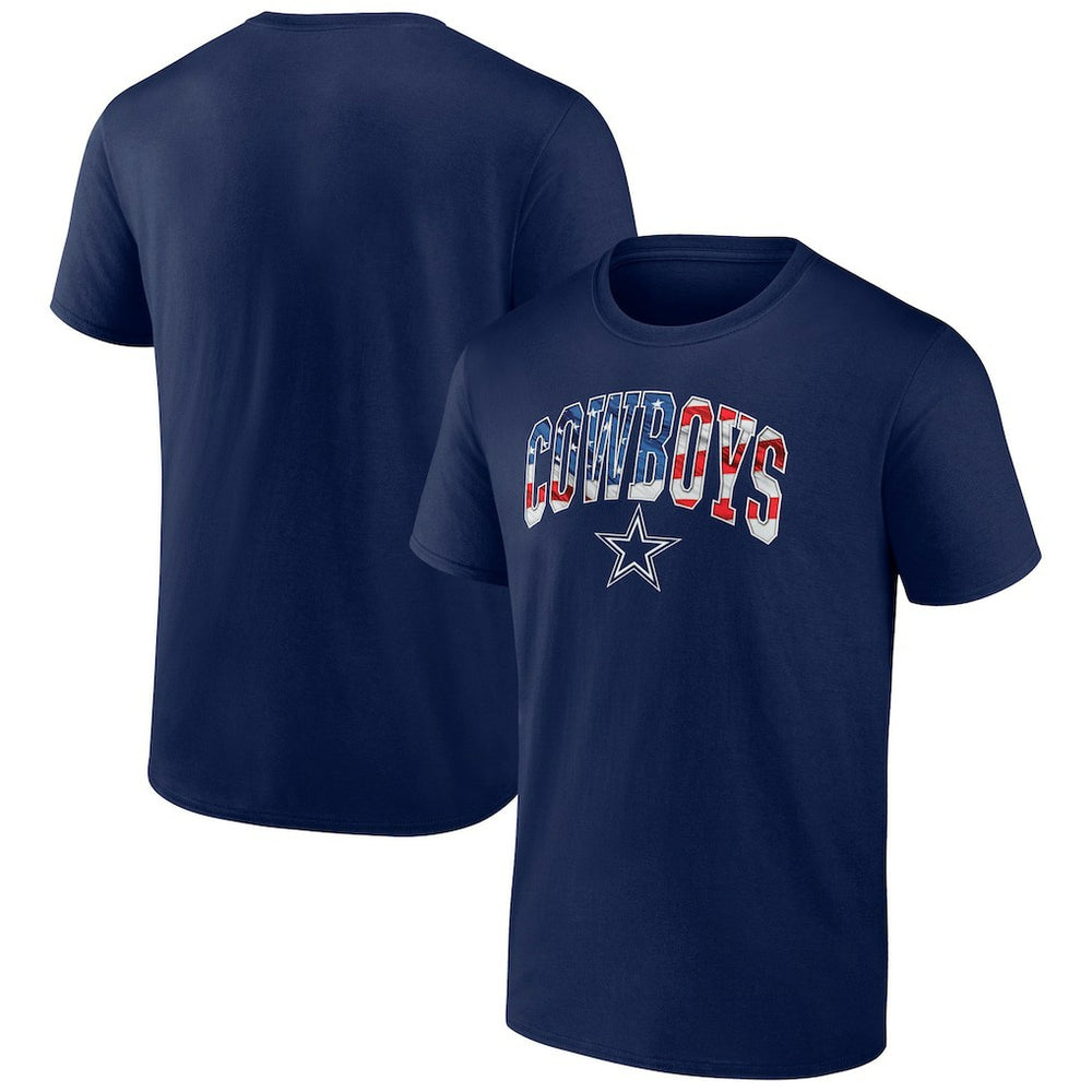 Dallas Cowboys Banner Wave Logo T-Shirt - Navy discount