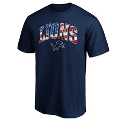 Detroit Lions Banner Wave Logo T-Shirt - Navy outlet