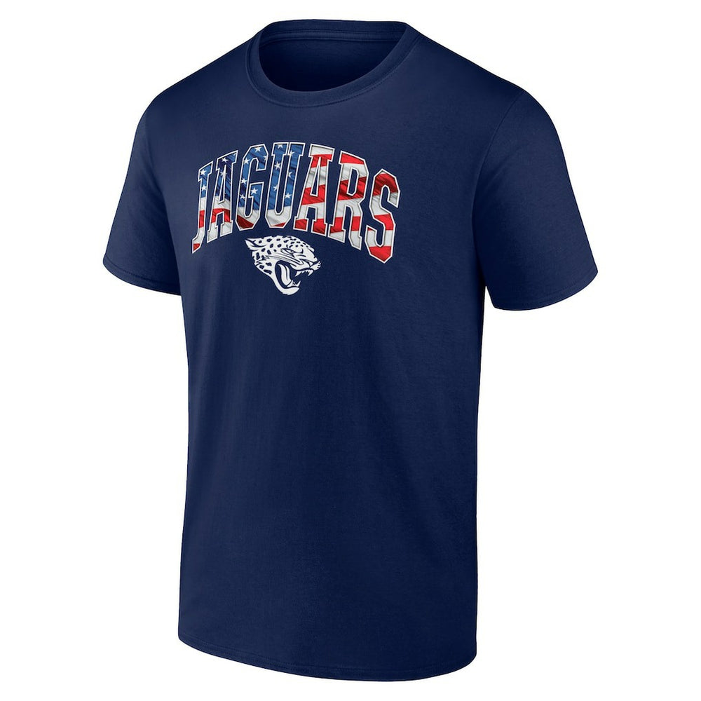 Jacksonville Jaguars Banner Wave Logo T-Shirt - Navy discount